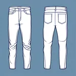 classic blue denim pants image